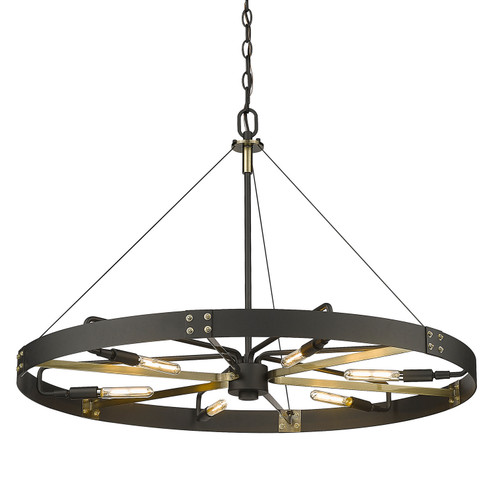 Vaughn Six Light Pendant in Natural Black (62|3866LNBAB)