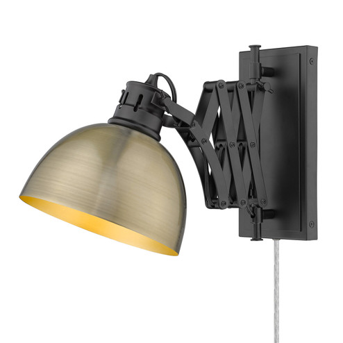 Hawthorn One Light Swing Arm in Matte Black (62|3824A1WBLKAB)