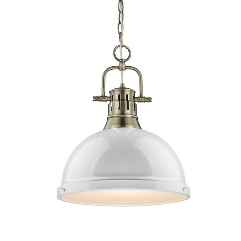 Duncan One Light Pendant in Aged Brass (62|3602LABWH)