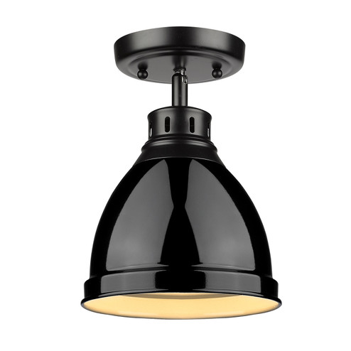 Duncan BLK One Light Flush Mount in Matte Black (62|3602FMBLKBK)