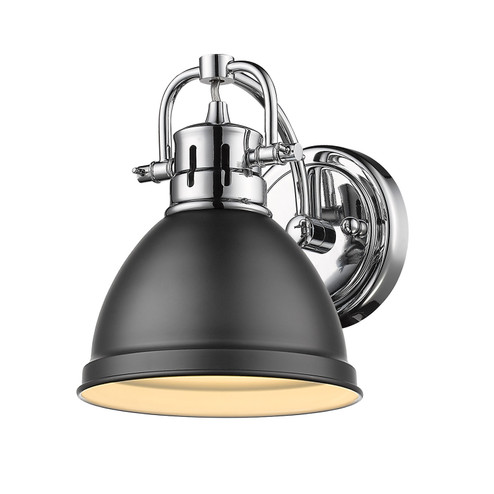 Duncan One Light Bath Vanity in Chrome (62|3602BA1CHBLK)