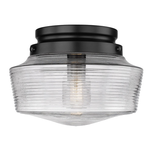 Holloway One Light Flush Mount in Matte Black (62|3415FMBLKCLR)