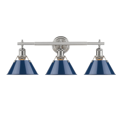 Orwell Three Light Bath Vanity in Pewter (62|3306BA3PWNVY)