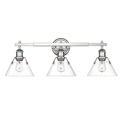 Orwell Three Light Bath Vanity in Chrome (62|3306BA3CHCLR)