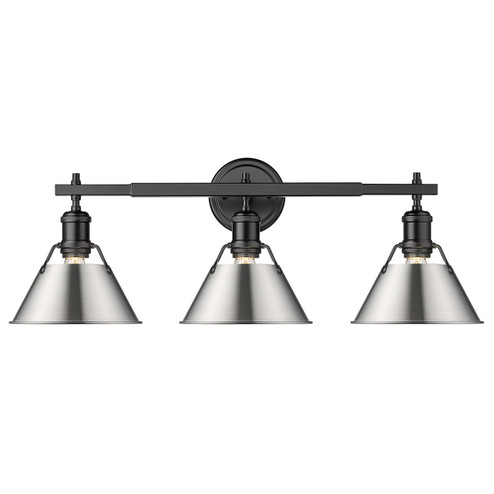 Orwell Three Light Bath Vanity in Matte Black (62|3306BA3BLKPW)