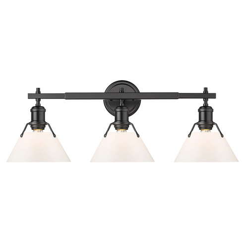 Orwell Three Light Bath Vanity in Matte Black (62|3306BA3BLKOP)