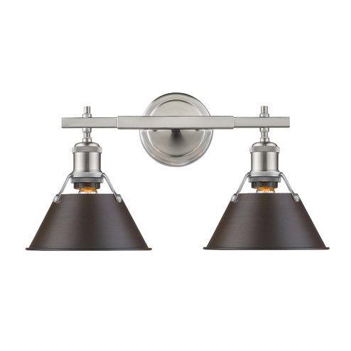 Orwell Two Light Bath Vanity in Pewter (62|3306BA2PWRBZ)