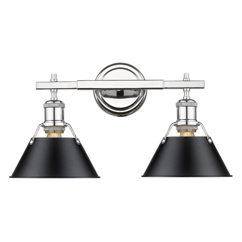 Orwell Two Light Bath Vanity in Chrome (62|3306BA2CHBLK)