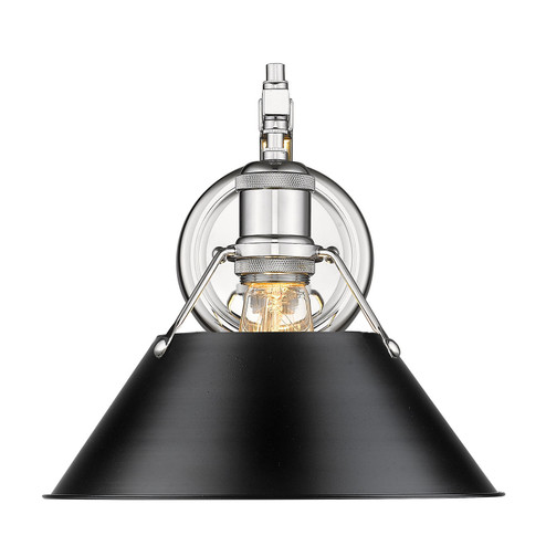 Orwell One Light Wall Sconce in Chrome (62|33061WCHBLK)