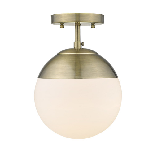 Dixon AB One Light Semi-Flush Mount in Aged Brass (62|3218SFABAB)