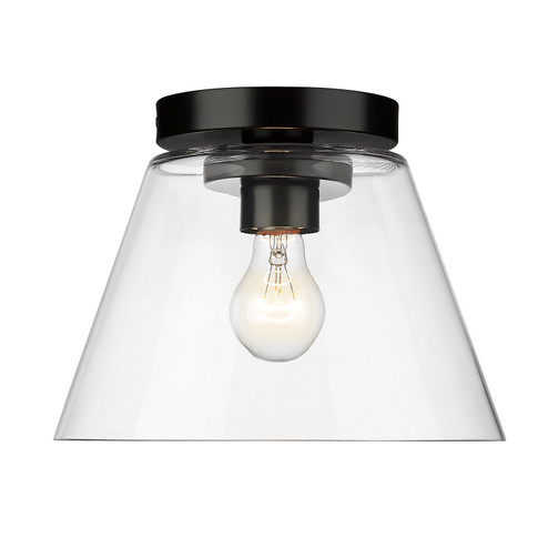 Penn One Light Flush Mount in Matte Black (62|3189FM11BLKCLR)