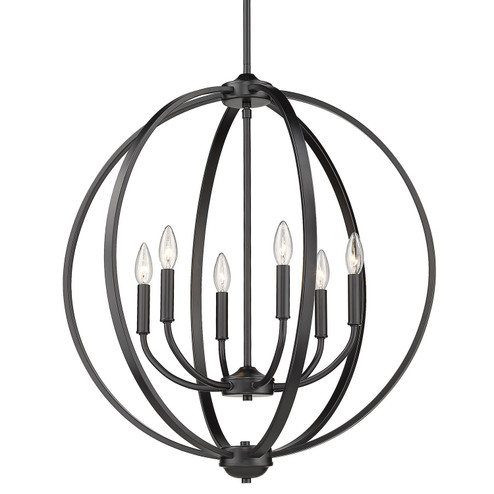 Colson Six Light Chandelier in Matte Black (62|31676BLK)