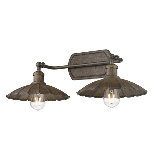 Clemence Two Light Vanity in Dark Rust (62|3124BA2DR)