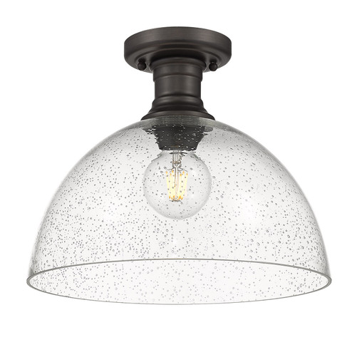 Hines One Light Semi-Flush Mount in Rubbed Bronze (62|3118SF14RBZSD)