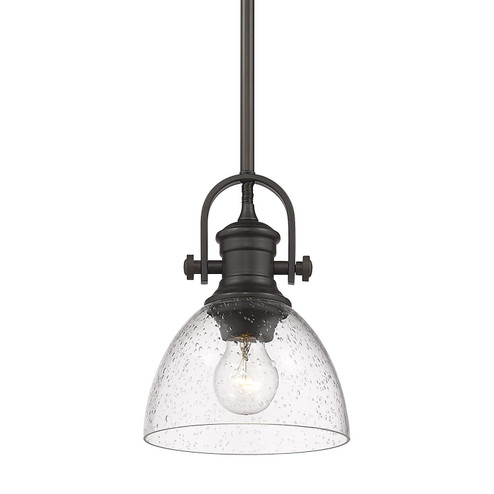 Hines RBZ One Light Mini Pendant in Rubbed Bronze (62|3118M1LRBZSD)