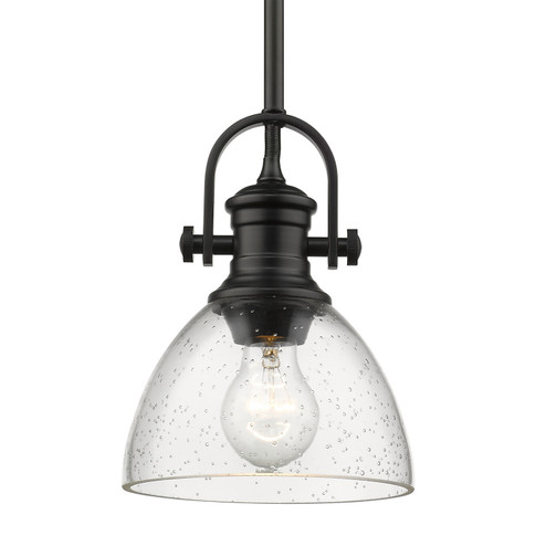 Hines One Light Mini Pendant in Matte Black (62|3118M1LBLKSD)