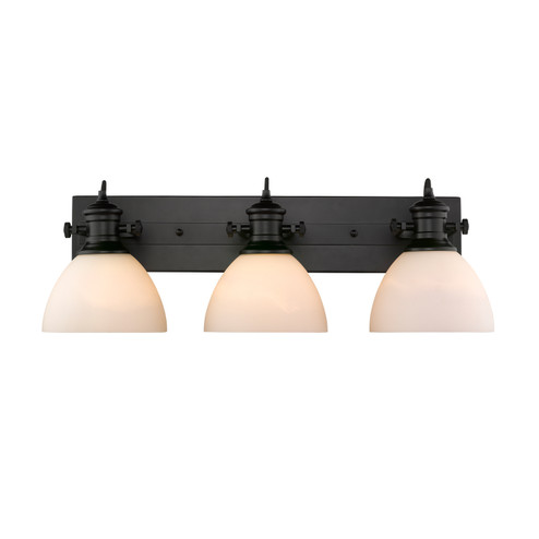 Hines Three Light Bath Vanity in Matte Black (62|3118BA3BLKOP)