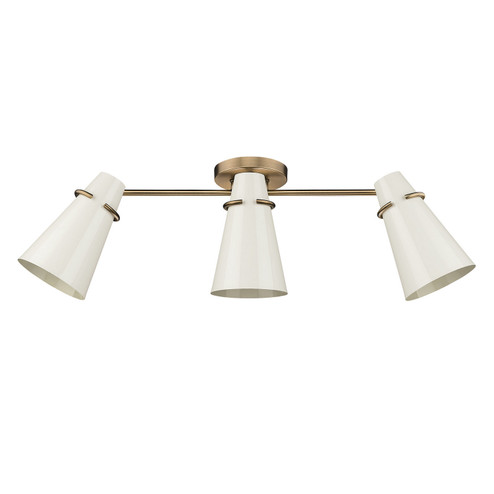 Reeva Three Light Semi-Flush Mount in Modern Brass (62|21223SFMBSGE)