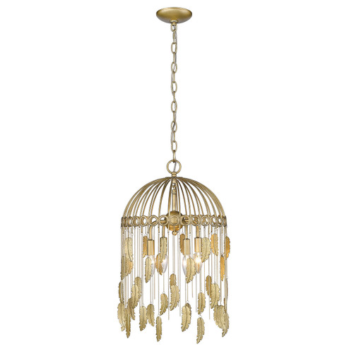 Aleta Four Light Pendant in Vintage Fired Gold (62|17734PVFG)