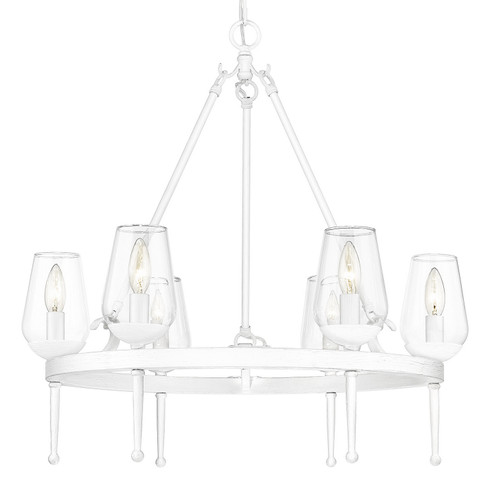 Regent Six Light Chandelier in Textured White Plaster (62|12106TWP)
