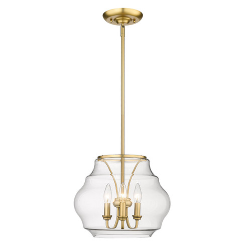 Annette Three Light Pendant in Brushed Champagne Bronze (62|10873PBCBCLR)