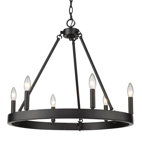 Alastair Six Light Chandelier in Matte Black (62|10176BLK)