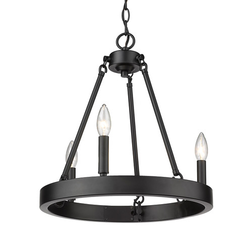 Alastair Three Light Chandelier in Matte Black (62|10173BLK)