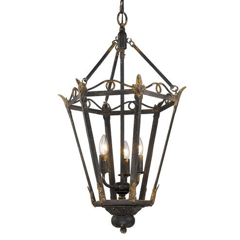 Matilda Three Light Pendant in Antique Black Iron (62|08803PABI)