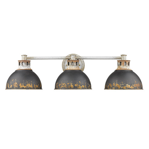 Kinsley Three Light Bath Vanity in Aged Galvanized Steel (62|0865BA3AGVABI)