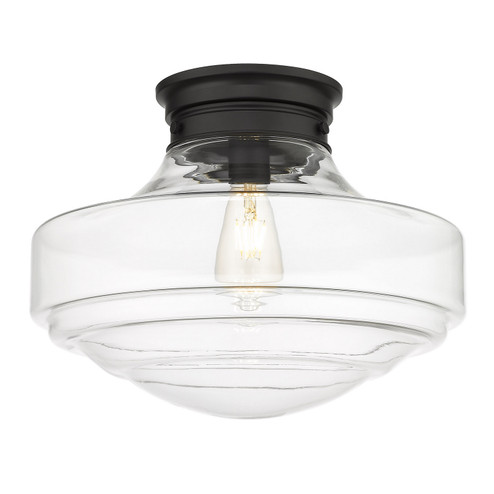 Ingalls One Light Semi-Flush Mount in Matte Black (62|0508LSFBLKCLR)