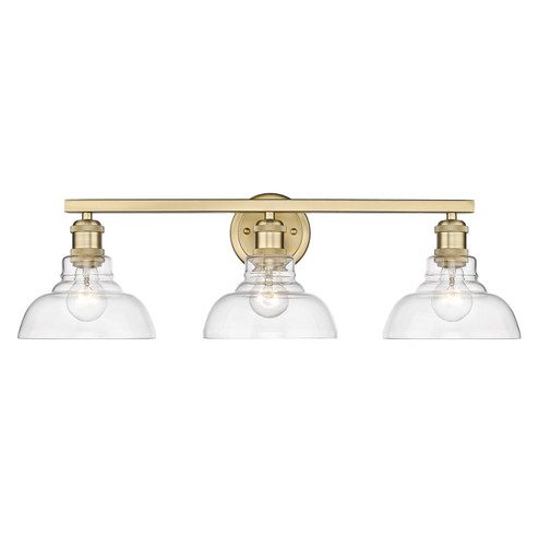 Carver Three Light Bath Vanity in Brushed Champagne Brass (62|0305BA3BCBCLR)