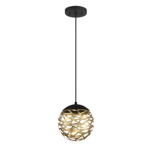 Golden Eclipse LED Mini Pendant in Coal And Honey Gold (42|P932688L)