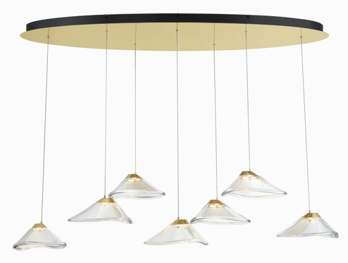 Sneer LED Pendant in Coal And Sun Gold (42|P5402718L)