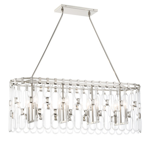 Charming Eight Light Island Pendant in Polished Nickel (42|P5388613)
