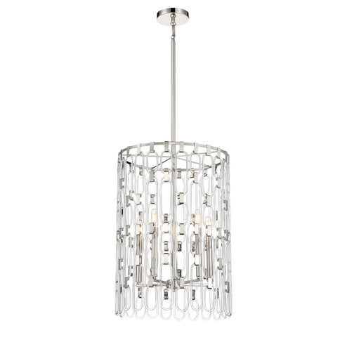 Charming Five Light Pendant in Polished Nickel (42|P5385613)