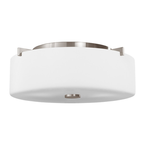 Sunset Drive Two Light Flush Mount in Brushed Steel (1|FM313EN3BS)