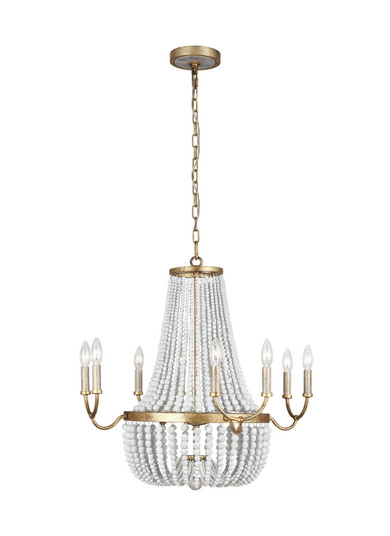 Marielle Eight Light Chandelier in Antique Gild (1|F32808ADB)