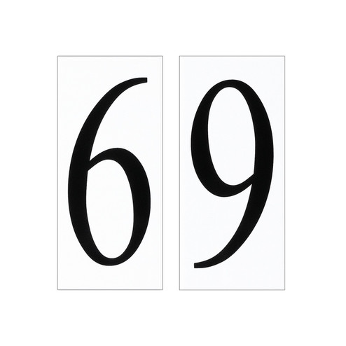Address Light Address Number Tile in White Plastic (1|9061668)