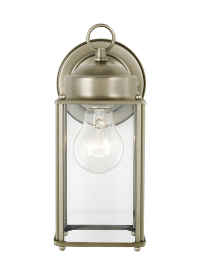 New Castle One Light Outdoor Wall Lantern in Antique Brushed Nickel (1|8593965)