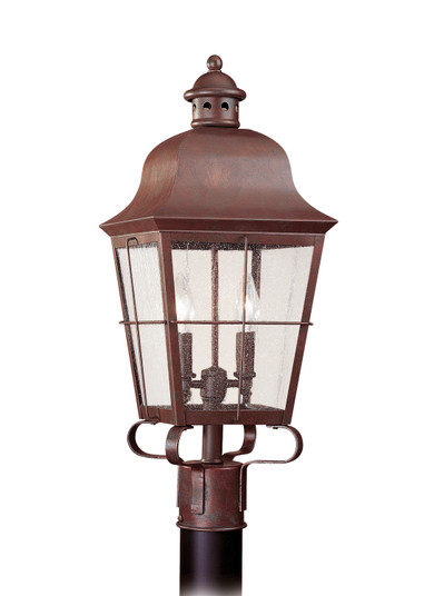 Chatham Two Light Outdoor Post Lantern in Weathered Copper (1|8262EN44)