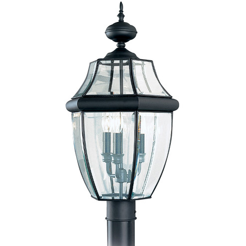 Lancaster Three Light Outdoor Post Lantern in Black (1|8239EN12)
