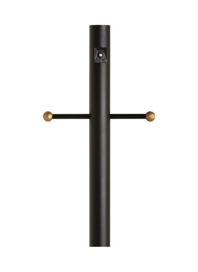 Outdoor Posts Post with Ladder Rest and Photo Cell in Black (1|811412)