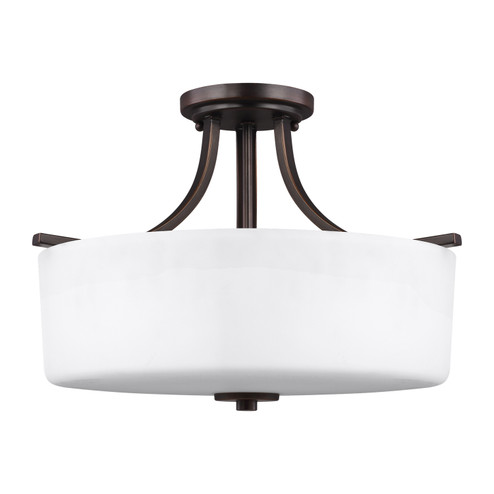 Canfield Three Light Semi-Flush Mount in Bronze (1|7728803710)