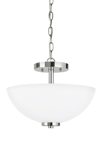 Oslo Two Light Semi-Flush Convertible Pendant in Chrome (1|7716005)