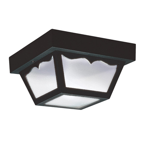 Outdoor Ceiling One Light Outdoor Flush Mount in Black (1|756732)