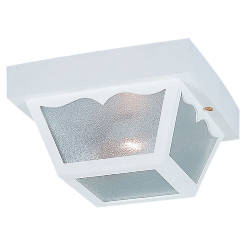 Outdoor Ceiling One Light Outdoor Flush Mount in White (1|756715)