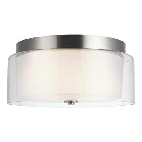 Elmwood Park Two Light Flush Mount in Brushed Nickel (1|7537302EN3962)