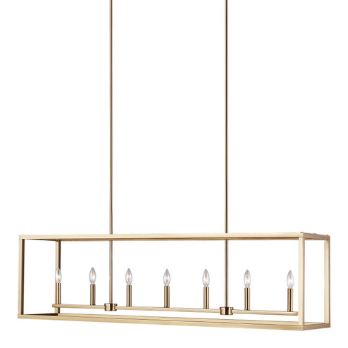 Moffet Street Seven Light Island Pendant in Satin Brass (1|6634507848)