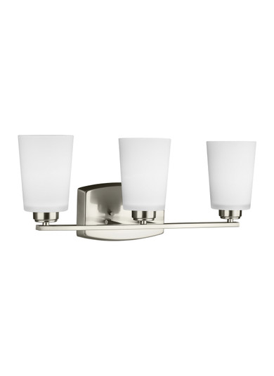 Franport Three Light Wall / Bath in Brushed Nickel (1|4428903962)