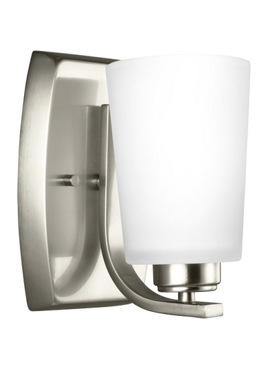 Franport One Light Wall / Bath Sconce in Brushed Nickel (1|4128901EN3962)